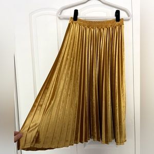 A New Day Velvet Pleated Skirt